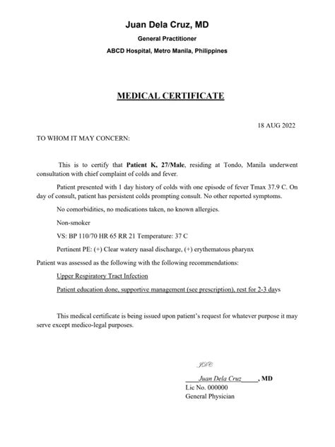 How To Get Medical Certificate in the Philippines: An .
